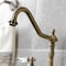 Kingston Brass Widespread Kitchen Faucet with Brass Sprayer, Antique Brass KB1793WLLBS - alternate 4